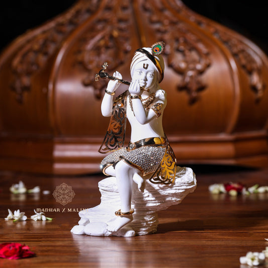 Krishna On Stone(Crystal)