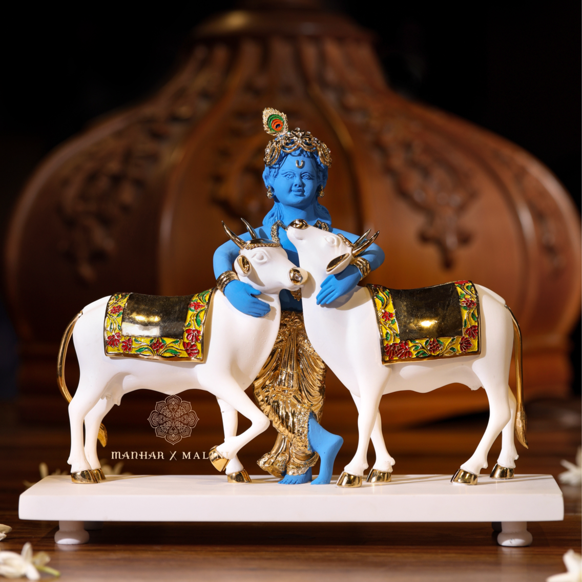Krishna With 2 cows