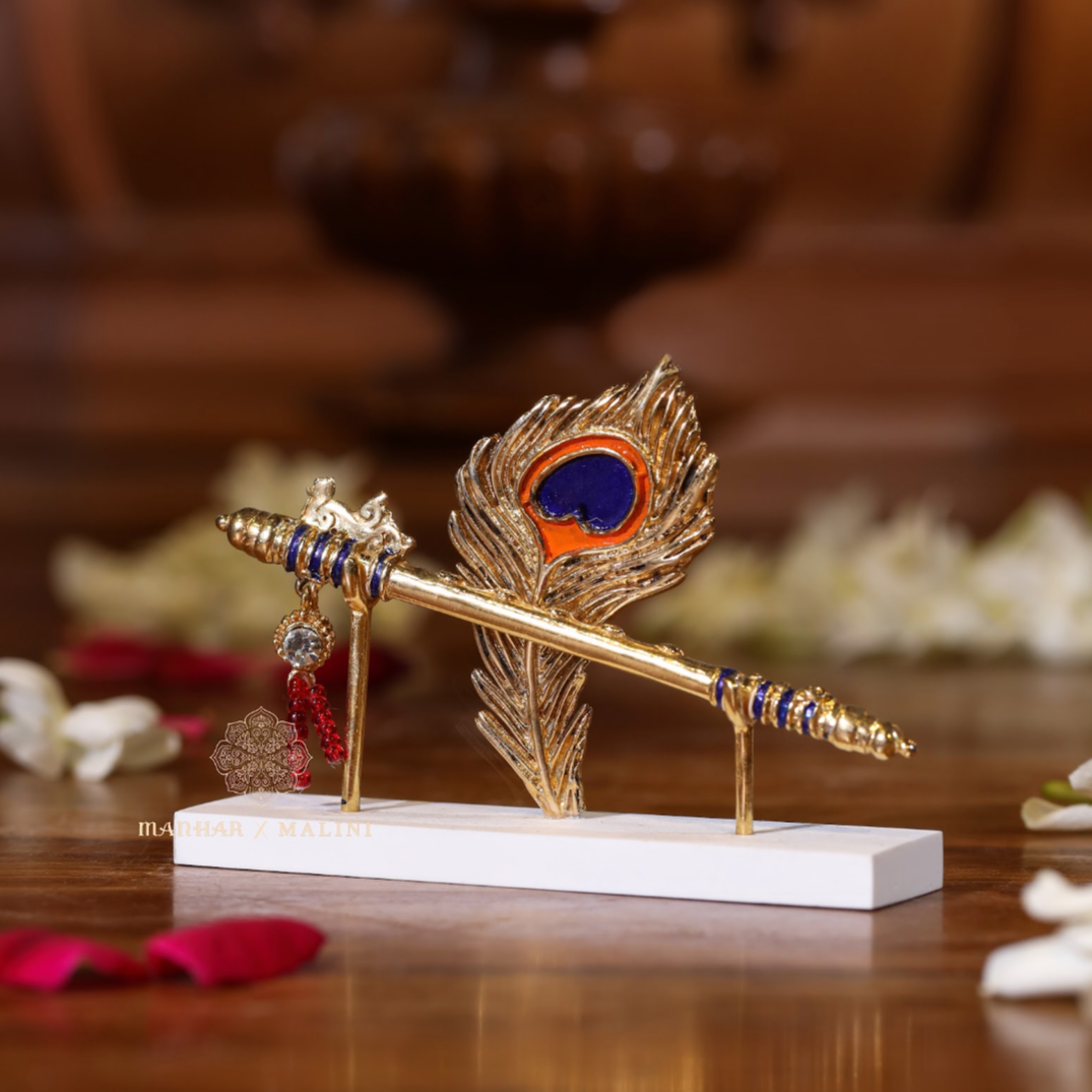 Peacock Feather With Flute